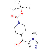 1599529-39-1 tert-butyl 4-[hydroxy-(3-methylimidazol-4-yl)methyl]piperidine-1-carboxylate chemical structure