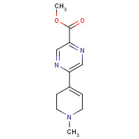 1035271-50-1 methyl 5-(1-methyl-3,6-dihydro-2H-pyridin-4-yl)pyrazine-2-carboxylate chemical structure