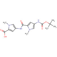 126092-98-6 1-methyl-4-[[1-methyl-4-[(2-methylpropan-2-yl)oxycarbonylamino]pyrrole-2-carbonyl]amino]pyrrole-2-carboxylic acid chemical structure