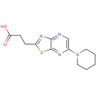 1315317-89-5 3-(6-piperidin-1-yl-[1,3]thiazolo[4,5-b]pyrazin-2-yl)propanoic acid chemical structure