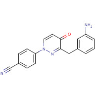 1314392-88-5 4-[3-[(3-aminophenyl)methyl]-4-oxopyridazin-1-yl]benzonitrile chemical structure