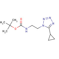1244058-84-1 tert-butyl N-[2-(5-cyclopropyltetrazol-1-yl)ethyl]carbamate chemical structure