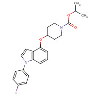 1001397-73-4 propan-2-yl 4-[1-(4-iodophenyl)indol-4-yl]oxypiperidine-1-carboxylate chemical structure