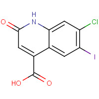 432517-93-6 7-chloro-6-iodo-2-oxo-1H-quinoline-4-carboxylic acid chemical structure