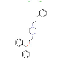 67469-81-2 1-(2-benzhydryloxyethyl)-4-(3-phenylpropyl)piperazine;dihydrochloride chemical structure