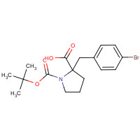 336817-91-5 2-[(4-bromophenyl)methyl]-1-[(2-methylpropan-2-yl)oxycarbonyl]pyrrolidine-2-carboxylic acid chemical structure