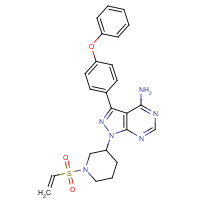 936563-90-5 1-(1-ethenylsulfonylpiperidin-3-yl)-3-(4-phenoxyphenyl)pyrazolo[3,4-d]pyrimidin-4-amine chemical structure