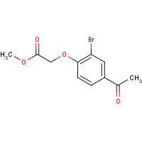 1242846-63-4 methyl 2-(4-acetyl-2-bromophenoxy)acetate chemical structure