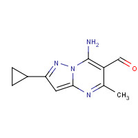 1245900-60-0 7-amino-2-cyclopropyl-5-methylpyrazolo[1,5-a]pyrimidine-6-carbaldehyde chemical structure