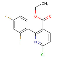 745833-19-6 ethyl 6-chloro-2-(2,4-difluorophenyl)pyridine-3-carboxylate chemical structure