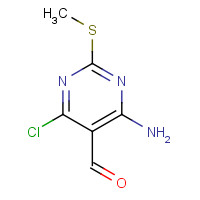 5305-56-6 4-amino-6-chloro-2-methylsulfanylpyrimidine-5-carbaldehyde chemical structure