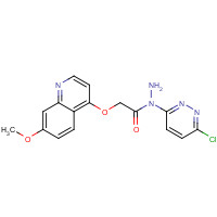 1002308-56-6 N-(6-chloropyridazin-3-yl)-2-(7-methoxyquinolin-4-yl)oxyacetohydrazide chemical structure