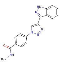 1383702-77-9 4-[4-(1H-indazol-3-yl)triazol-1-yl]-N-methylbenzamide chemical structure