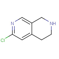1196151-85-5 6-chloro-1,2,3,4-tetrahydro-2,7-naphthyridine chemical structure