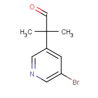 1404367-22-1 2-(5-bromopyridin-3-yl)-2-methylpropanal chemical structure