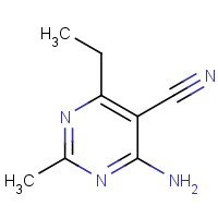 37046-95-0 4-amino-6-ethyl-2-methylpyrimidine-5-carbonitrile chemical structure