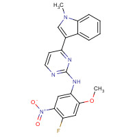 1421372-94-2 N-(4-fluoro-2-methoxy-5-nitrophenyl)-4-(1-methylindol-3-yl)pyrimidin-2-amine chemical structure