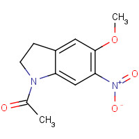 23772-37-4 1-(5-methoxy-6-nitro-2,3-dihydroindol-1-yl)ethanone chemical structure
