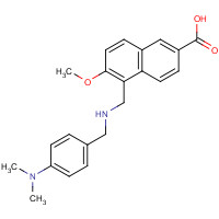 713515-74-3 5-[[[4-(dimethylamino)phenyl]methylamino]methyl]-6-methoxynaphthalene-2-carboxylic acid chemical structure
