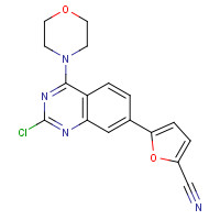 1374208-58-8 5-(2-chloro-4-morpholin-4-ylquinazolin-7-yl)furan-2-carbonitrile chemical structure
