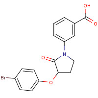 649774-20-9 3-[3-(4-bromophenoxy)-2-oxopyrrolidin-1-yl]benzoic acid chemical structure