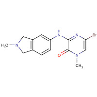 1346675-30-6 5-bromo-1-methyl-3-[(2-methyl-1,3-dihydroisoindol-5-yl)amino]pyrazin-2-one chemical structure