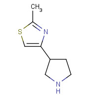 1225218-96-1 2-methyl-4-pyrrolidin-3-yl-1,3-thiazole chemical structure