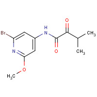 1433905-10-2 N-(2-bromo-6-methoxypyridin-4-yl)-3-methyl-2-oxobutanamide chemical structure