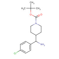 885595-32-4 tert-butyl 4-[amino-(4-chlorophenyl)methyl]piperidine-1-carboxylate chemical structure