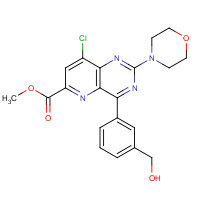 1240123-03-8 methyl 8-chloro-4-[3-(hydroxymethyl)phenyl]-2-morpholin-4-ylpyrido[3,2-d]pyrimidine-6-carboxylate chemical structure