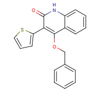 1263051-32-6 4-phenylmethoxy-3-thiophen-2-yl-1H-quinolin-2-one chemical structure