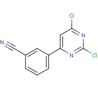 1466957-26-5 3-(2,6-dichloropyrimidin-4-yl)benzonitrile chemical structure