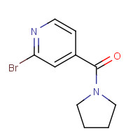 892548-11-7 (2-bromopyridin-4-yl)-pyrrolidin-1-ylmethanone chemical structure