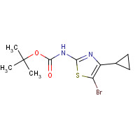 944805-56-5 tert-butyl N-(5-bromo-4-cyclopropyl-1,3-thiazol-2-yl)carbamate chemical structure