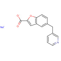 85666-17-7 sodium;5-(pyridin-3-ylmethyl)-1-benzofuran-2-carboxylate chemical structure