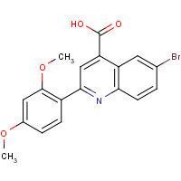 351329-40-3 6-bromo-2-(2,4-dimethoxyphenyl)quinoline-4-carboxylic acid chemical structure