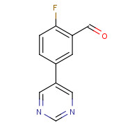 1249653-63-1 2-fluoro-5-pyrimidin-5-ylbenzaldehyde chemical structure