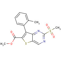 1462950-18-0 methyl 7-(2-methylphenyl)-2-methylsulfonylthieno[3,2-d]pyrimidine-6-carboxylate chemical structure