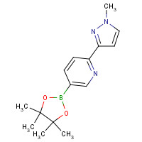 1319258-04-2 2-(1-methylpyrazol-3-yl)-5-(4,4,5,5-tetramethyl-1,3,2-dioxaborolan-2-yl)pyridine chemical structure