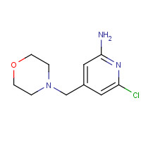 1334294-43-7 6-chloro-4-(morpholin-4-ylmethyl)pyridin-2-amine chemical structure