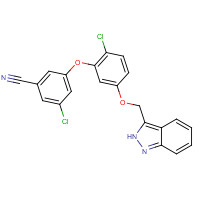 920036-04-0 3-chloro-5-[2-chloro-5-(2H-indazol-3-ylmethoxy)phenoxy]benzonitrile chemical structure