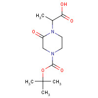 1448189-81-8 2-[4-[(2-methylpropan-2-yl)oxycarbonyl]-2-oxopiperazin-1-yl]propanoic acid chemical structure