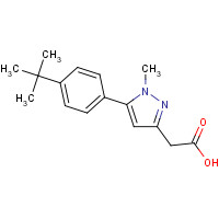 852815-75-9 2-[5-(4-tert-butylphenyl)-1-methylpyrazol-3-yl]acetic acid chemical structure