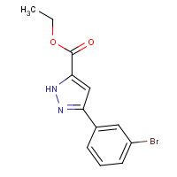 1326811-82-8 ethyl 3-(3-bromophenyl)-1H-pyrazole-5-carboxylate chemical structure