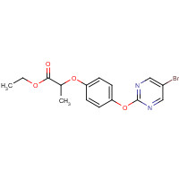 69055-51-2 ethyl 2-[4-(5-bromopyrimidin-2-yl)oxyphenoxy]propanoate chemical structure