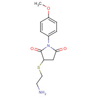 313379-18-9 3-(2-aminoethylsulfanyl)-1-(4-methoxyphenyl)pyrrolidine-2,5-dione chemical structure
