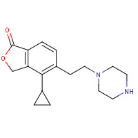 1374572-72-1 4-cyclopropyl-5-(2-piperazin-1-ylethyl)-3H-2-benzofuran-1-one chemical structure