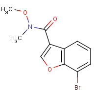 1374574-89-6 7-bromo-N-methoxy-N-methyl-1-benzofuran-3-carboxamide chemical structure