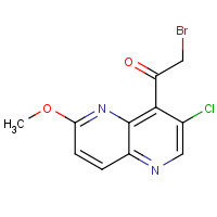 724787-15-9 2-bromo-1-(3-chloro-6-methoxy-1,5-naphthyridin-4-yl)ethanone chemical structure