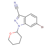 1421503-37-8 6-bromo-1-(oxan-2-yl)indazole-3-carbonitrile chemical structure